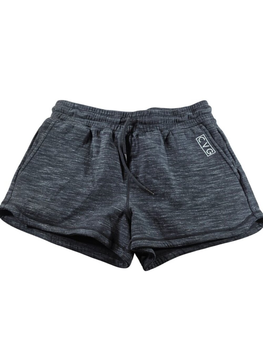 CVG Shorts brushed black sweat Womens M athleisure Drawstring Pockets Summer